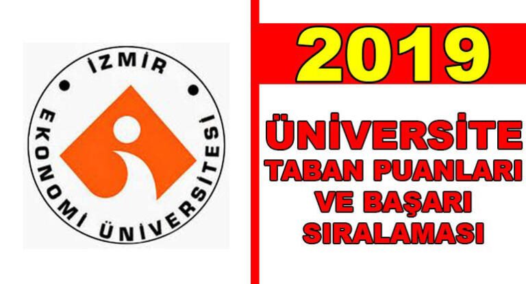 İzmir Ekonomi Üniversitesi 2019 Taban Puanları Başarı Sıralaması