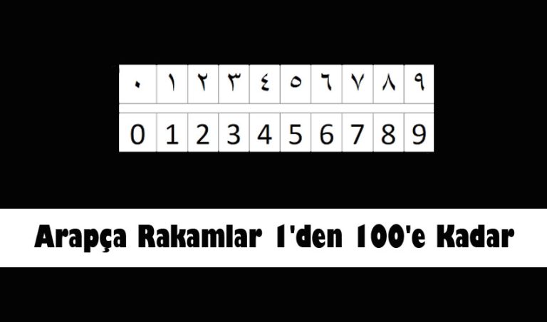 arapça sayılar 1 den 10 kadar